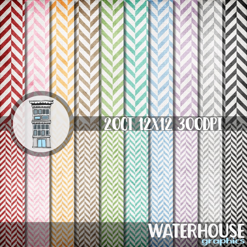 Digital Herringbone Paper Pack Slightly Distressed Linen Textures ...
