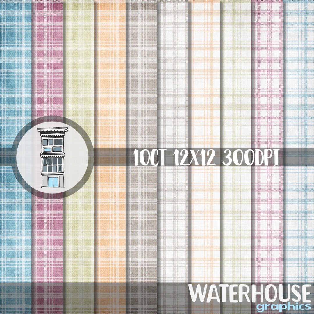 Digital Paper Pack EASTER SPRING Instant Download Plaid Distressed ...