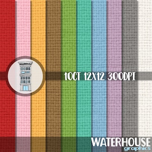 Monks Cloth Digital Paper Pack DOWNLOAD IMMEDIATO colori assortiti scrapbooking inviti planner stampabili web design sfondo