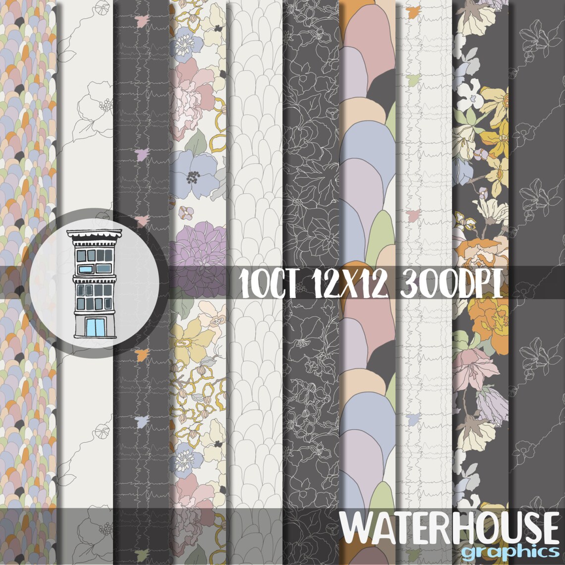 Floral Patterns Digital Paper Pack Instant Download Digital ...