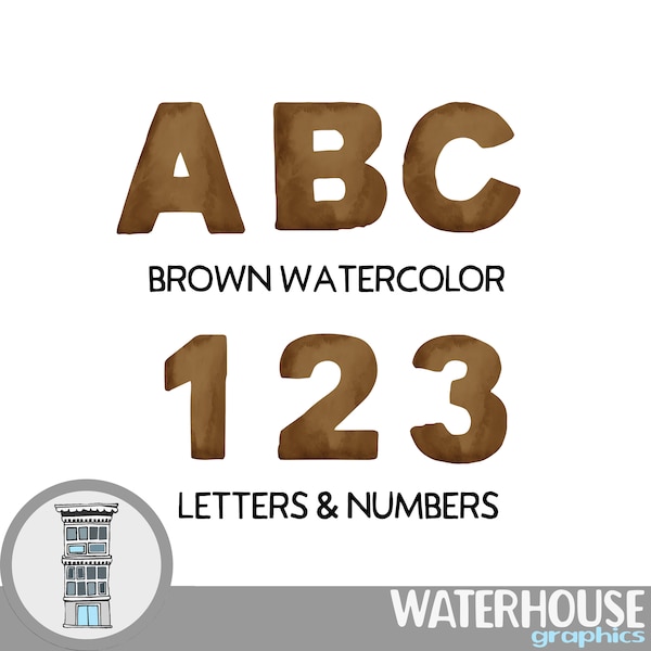 Brown Alphabet Etsy