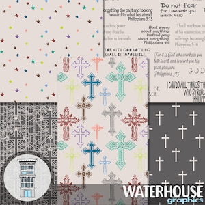 Religious Digital Paper Pack INSTANT DOWNLOAD Bible Verses Digital ...