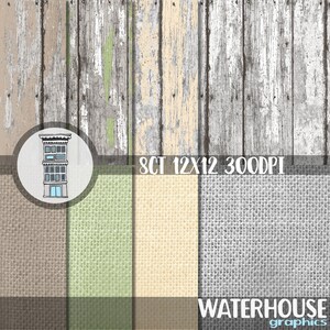 Rustikales Digital Paper Pack SOFORTIGER DOWNLOAD Rustikale Holz-Papiere Sackleinen Papiere Frühling Digitales Scrapbooking Karten Braun Grün