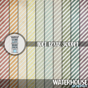 Vintage style Diagonal Striped Digital Paper distressed texture Antique stripes digital paper pack in multiple neutral colors Vintage look