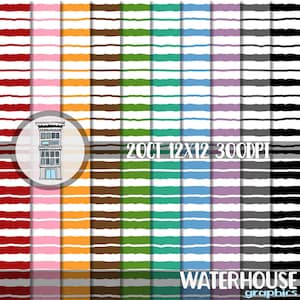 Digital Paper Pack Stripes Multiple Colors INSTANT DIGITAL DOWNLOAD Horizontal stripes pack of 20 scrapbook papers planner stickers card
