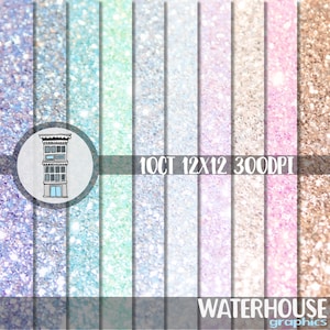Scrapbooking Digital Glitter Paper Pack INSTANT DIGITAL DOWNLOAD Easter pastel glitter sparkle bling papers planner printables cards crafts