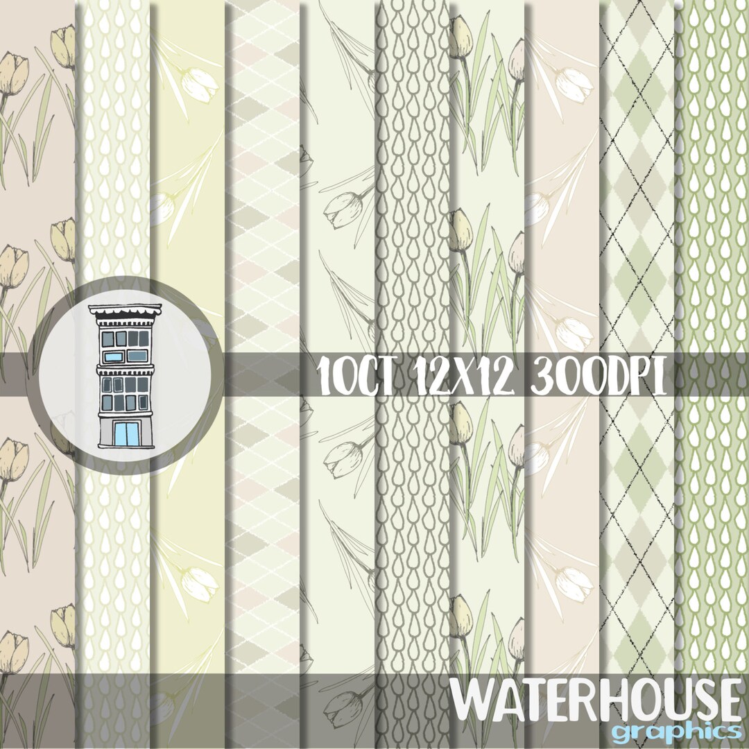 Digital Spring Paper Pack Digital Scrapbooking INSTANT DOWNLOAD Easter ...