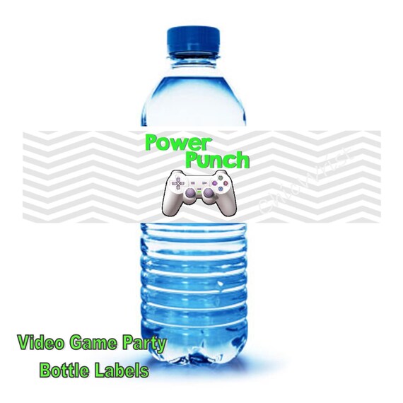 VIDEO GAME PARTY // Video game party labels // water bottle party labels // Soda labels // Video game decorations Il_570xn