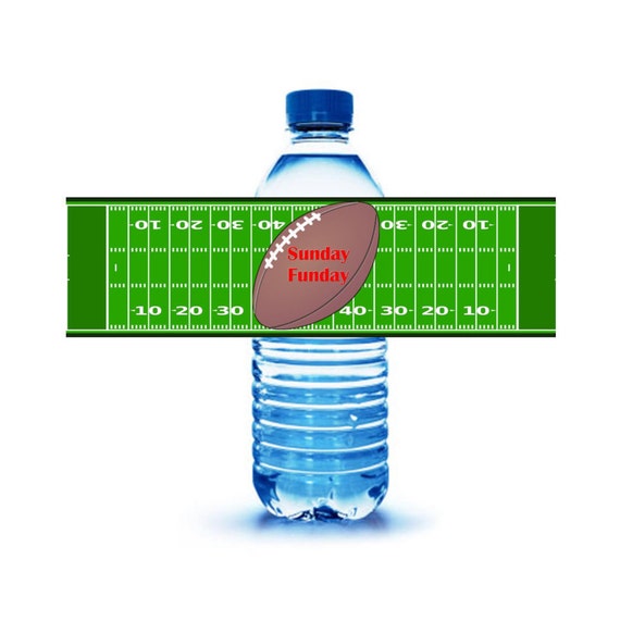 FOOTBALL THEME // Football party labels // water bottle party labels // Soda labels // sunday funday // sports party Il_570xn