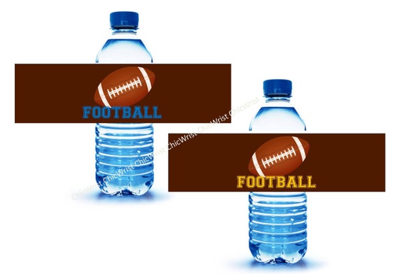 FOOTBALL THEME // Football party labels // water bottle party labels // Soda labels // Football labels // sports bottle labels Il_570xn