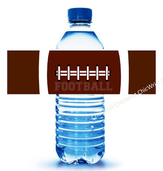 FOOTBALL THEME // Football party labels // water bottle party labels // Soda labels // Football labels // sports bottle labels Il_570xn