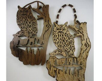 Rustic Owl Plaque