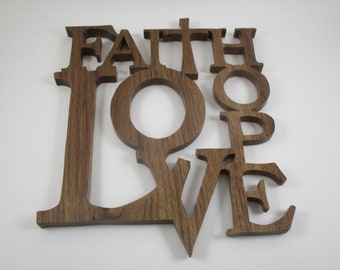 Faith Love Hope Plaque CP01