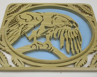 Raised Eagle Oval Plaque NP18