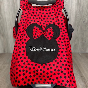 Minnie Mouse • Funda de asiento de coche inspirada • Regalo personalizado • Regalo para nueva mamá • Disney Mickey • Regalo para baby shower de niña de Disney • Regalos para niñas