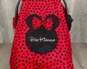 Minnie Mouse • Inspired Car seat cover • Custom gift • New mommy gift• Disney Mickey • Disney Girl Baby Shower Gift • Gifts for Girls