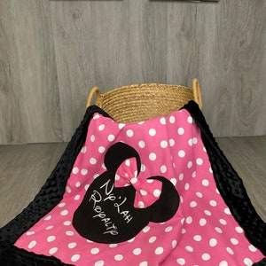 Minnie Mouse - Manta para bebé - Regalo para nueva mamá - Personalizada - Manta para bebé - Recuerdo -