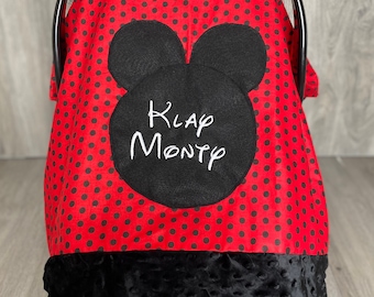 Mickey Mouse Inspired Car Seat Cover • baby shower gift • boy carseat cover - Infant Carseat cover - Personalized Embroidery - Red and Black