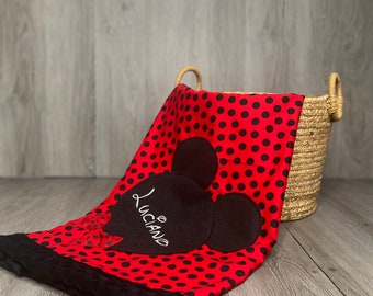 Mickey Mouse Inspired Blanket , boy carseat cover, carseat canopy, mickey mouse