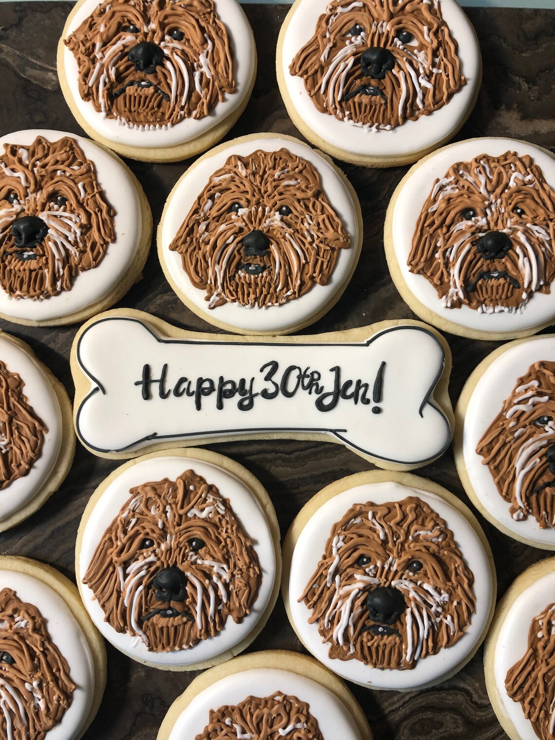 Custom Dog Sugar Cookies Personalized Pet Cookies Decorated Etsy