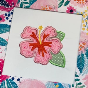 Hibiscus Flower applique design,hibiscus applique design,hibiscus applique,flower applique,hawaiian flower applique,hibiscusn