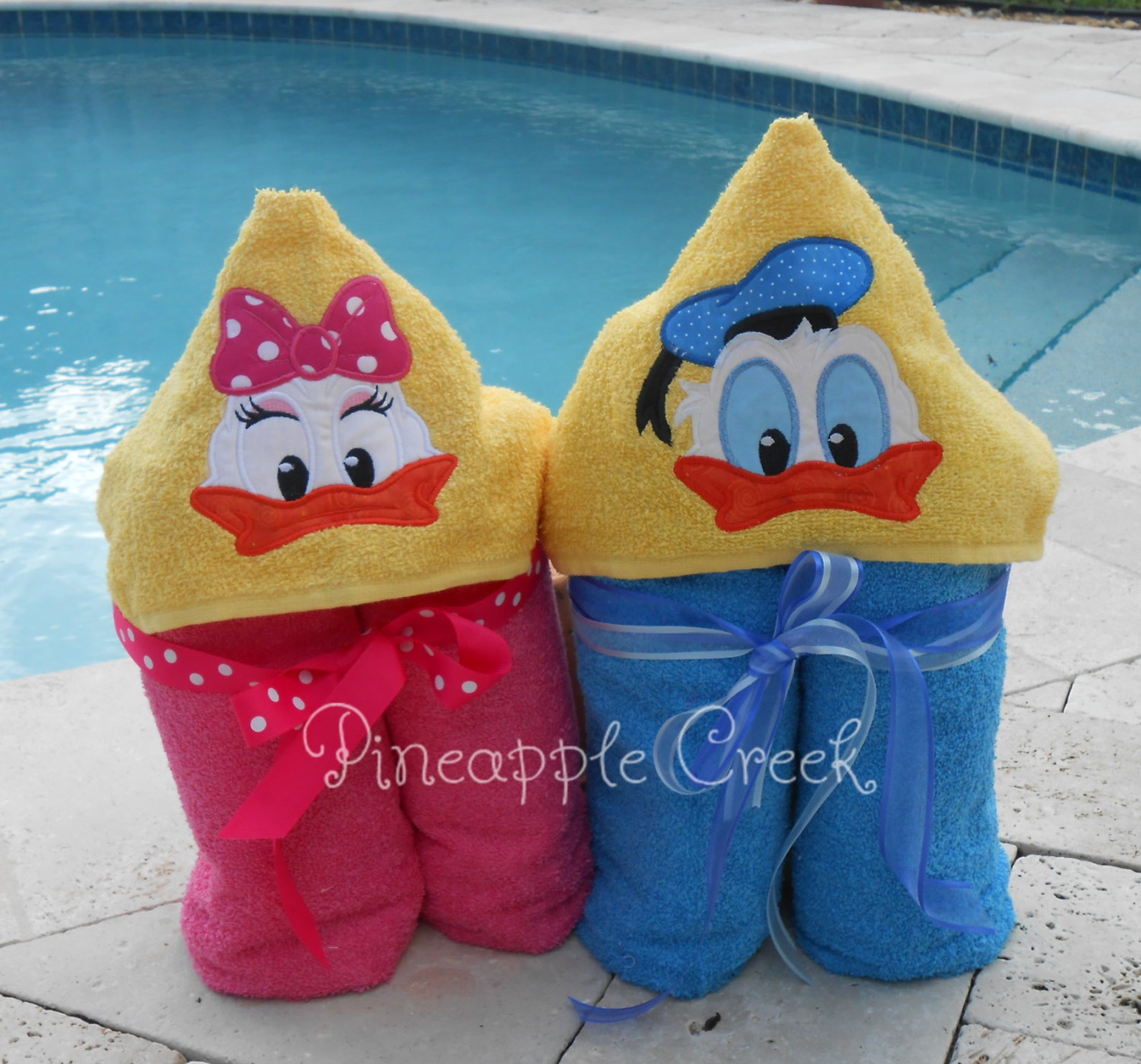 Donald Duck and/or Daisy Duck Hooded Towel Etsy