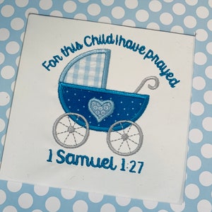 Baby Buggy applique Design,1 samuel applique design,scripture baby applique,baby buggy applique