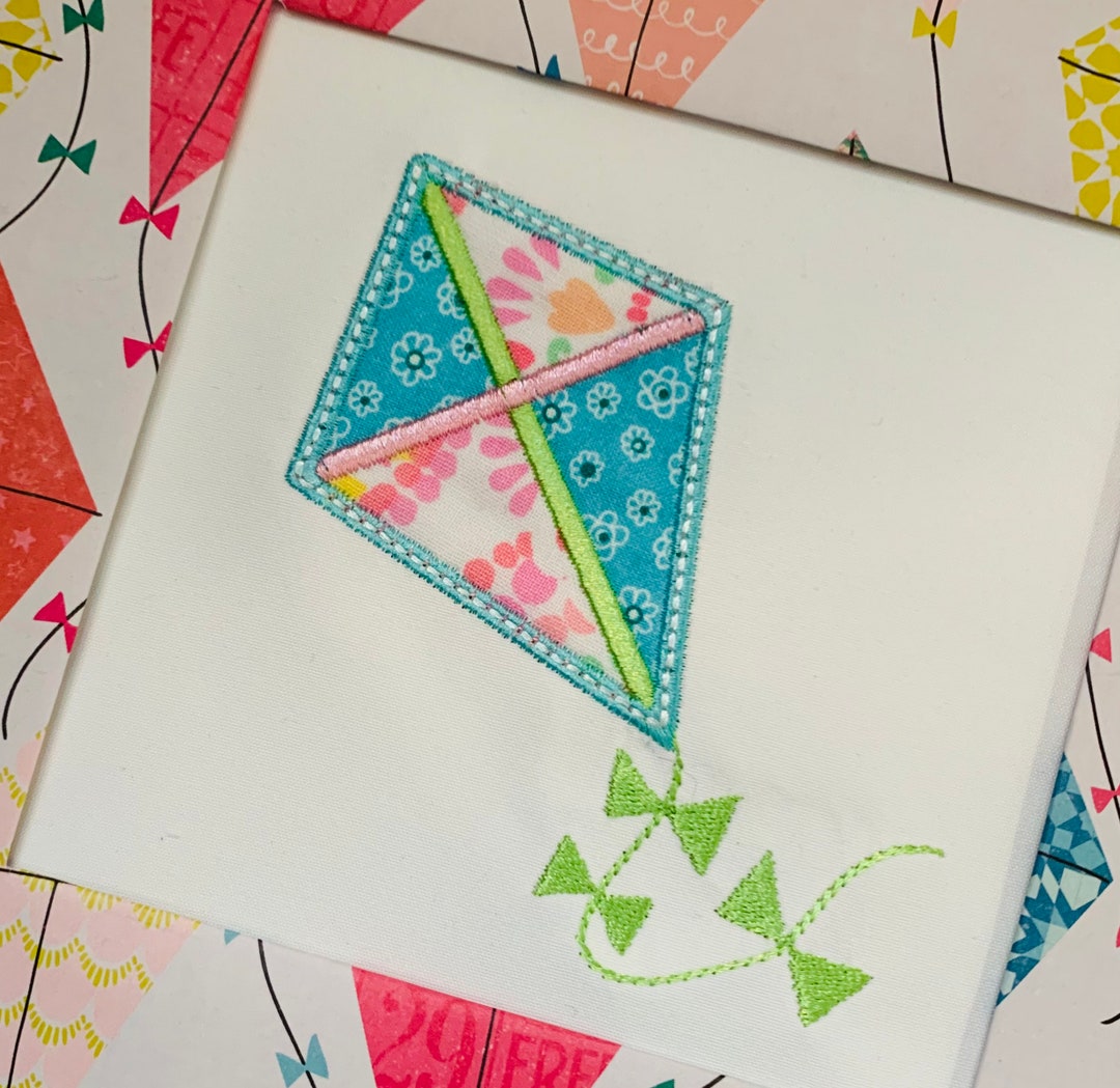 Kite Applique Design,kite Applique,kids Applique Designs Etsy