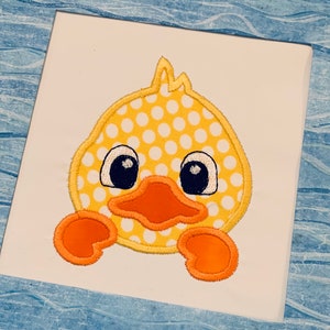 Duck Face Boy Applique Design,duck face applique design,duck face applique,duck applique,baby duck applique design,baby duck embroidery