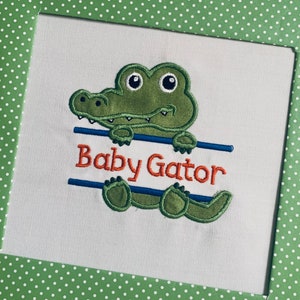 Baby Gator applique design,baby gator applique,gator applique design,gator baby applique design,UF gator applique