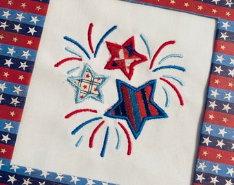 Star Trio Applique Design,patriotic star applique,patriotic star applique design,patriotic applique,patriotic embroidery