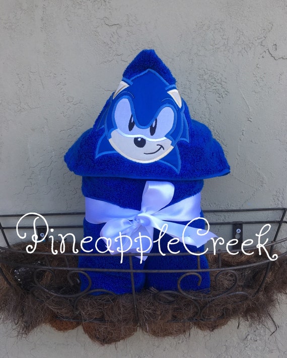 sonic hooded towel