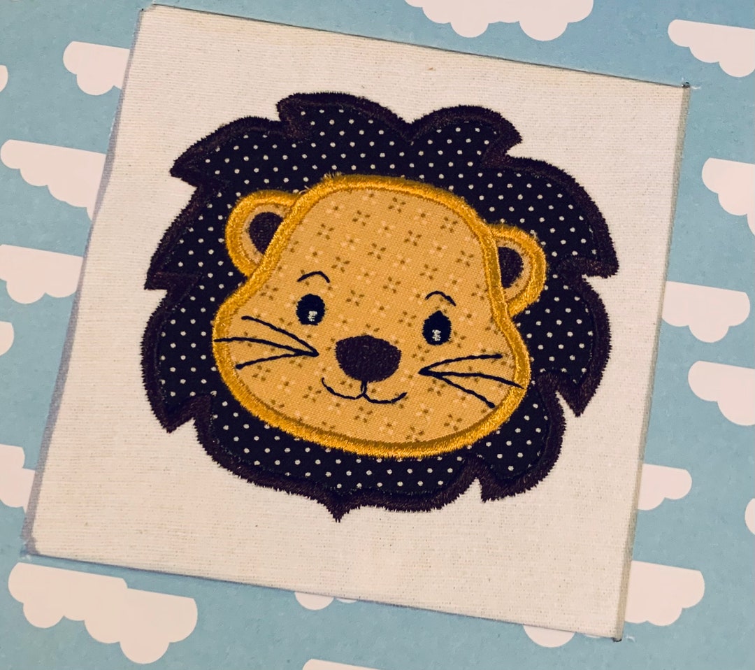 Lion Head Applique Design,lion Applique Design,lion Embroidery Etsy