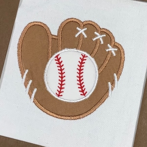 Baseball Mitt and Ball applique design,baseball mitt and ball applique, baseball applique