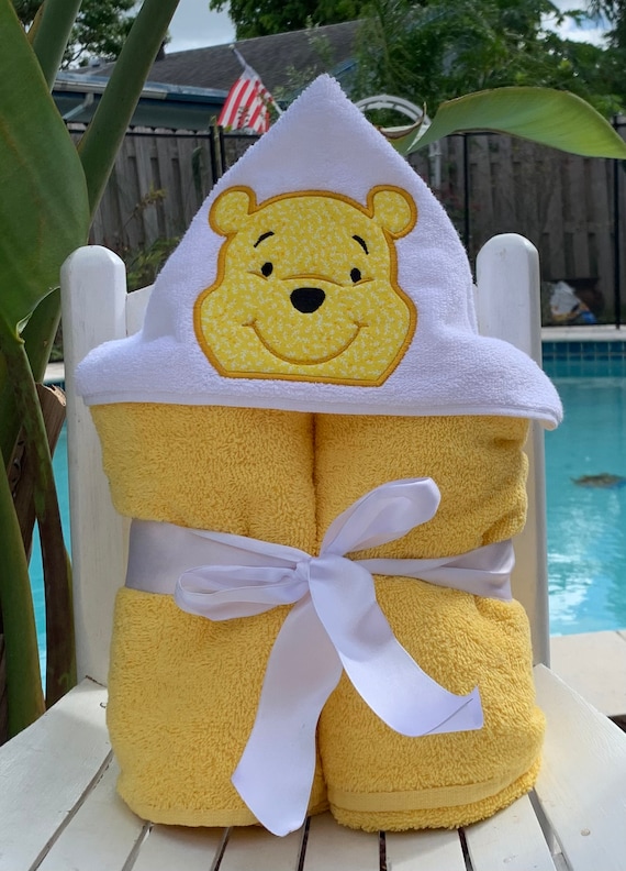 Pooh Hooded Towel winnie the Pooh Hooded Towel honey Bear Hooded Towel NAME INCLUDED Etsy