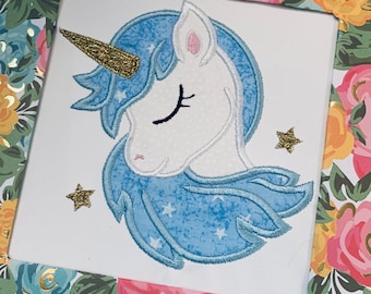 Unicorn applique design,unicorn applique,applique design,kids applique design,girls applique design,unicorn head applique,unicorn design
