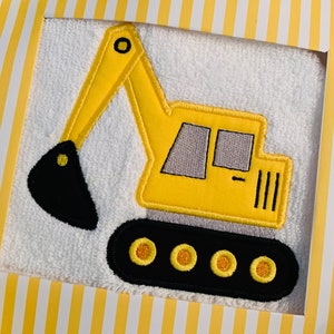 excavator applique design,excavator applique,construction truck applique,boys truck applique