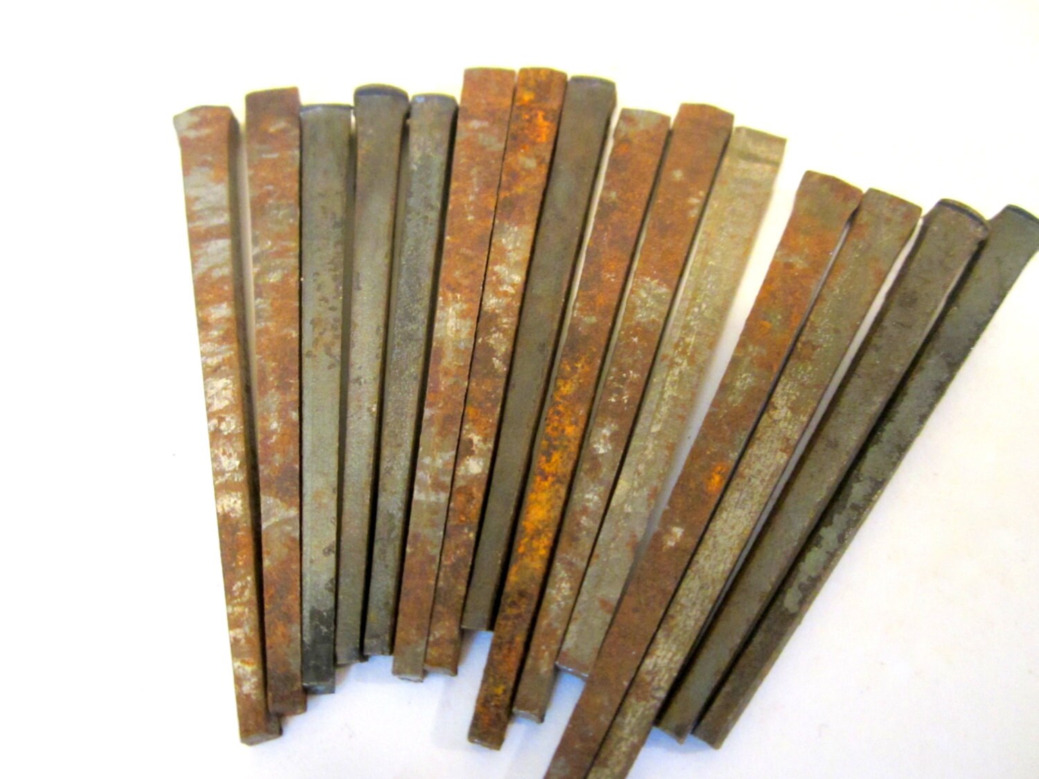 Rusty Antique Square Head Nails old nails vintage nails Etsy