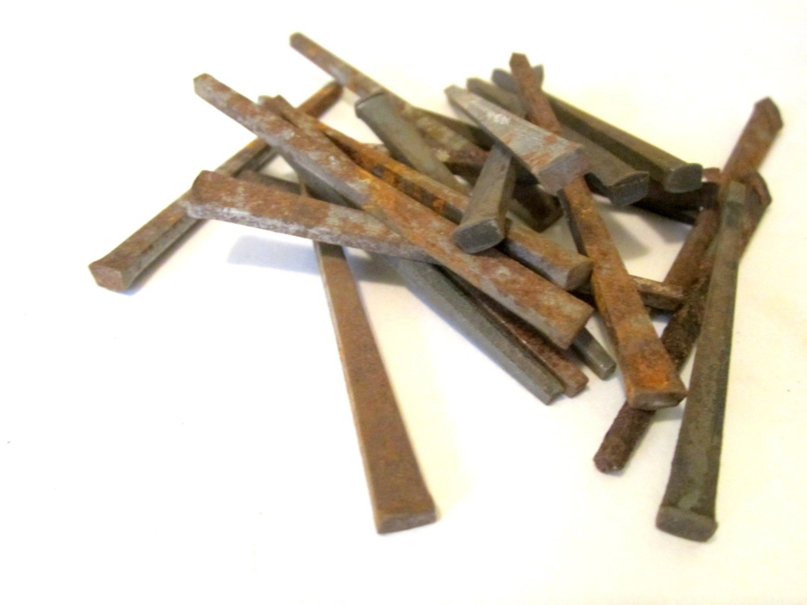 Rusty Antique Square Head Nails old nails vintage nails Etsy