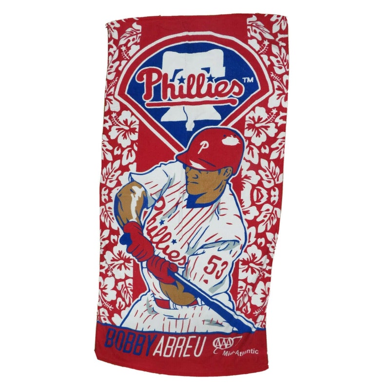 2000s Philadelphia Phillies Bobby Abreu SGA Promo Beach Towel Etsy