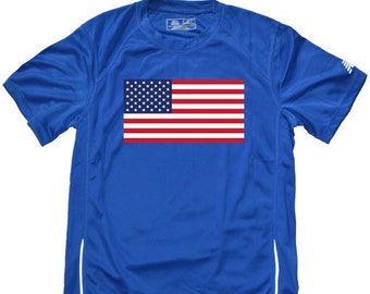 Chemise de course drapeau américain pour homme