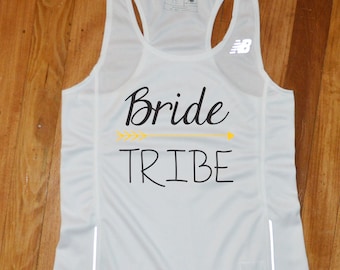 Camiseta para correr de la tribu de la novia - Camiseta para correr de la tribu de la novia - Camiseta sin mangas para correr de la tribu de la novia