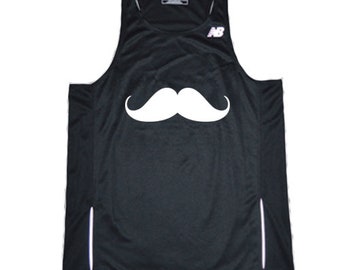 Camiseta de running para hombre con bigote