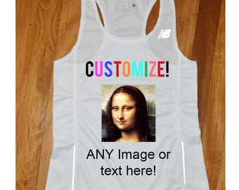 Camiseta de running personalizada para mujer - Camiseta de tirantes personalizada - Camiseta de running personalizada