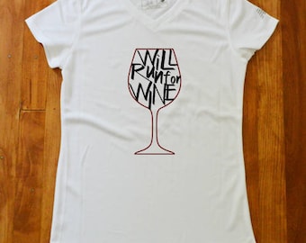 Will Run for Wine Running Shirt - Will Run for Wine Running Tshirt