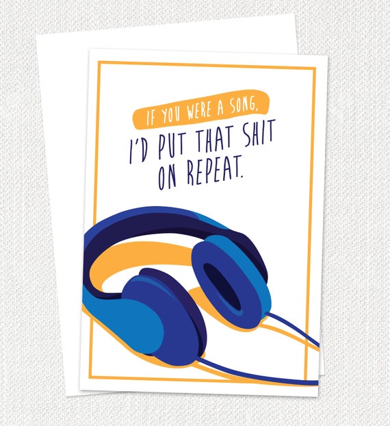 Funny Valentine Card Music Lovers Card Anniversary Card - Etsy Funny Valentine Card Music Lovers Card Anniversary Card - Etsy