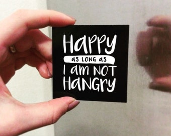Hangry Sign, Funny Magnets with Sayings, Stocking Stuffer, Foodie Gift, Gifts for Women, Small Gifts