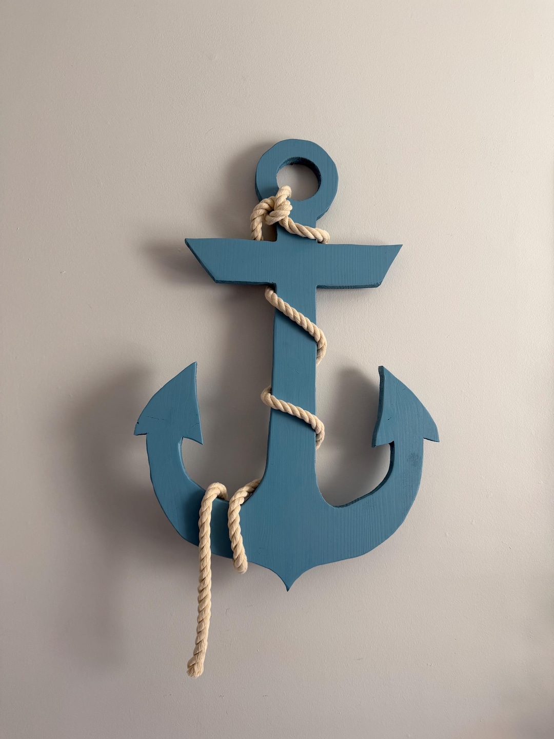 Wooden Anchor Wall Decor: Nautical Nursery Art With Rope - Etsy