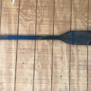 Dark Walnut Stained Oar Wall Decor - 48&quot; Nautical Art