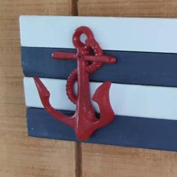 Anchor / Anchor Hook / Nautical Home Decor / Beach Decor / Towel Hook / Pool Decor / Anchor Decor / Anchor / Beach / Boat / Painted Anchor